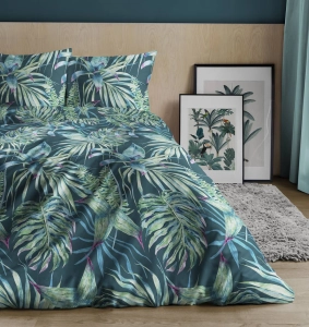 Pościel satyna bawełniana Home Satin 140x200 w liście