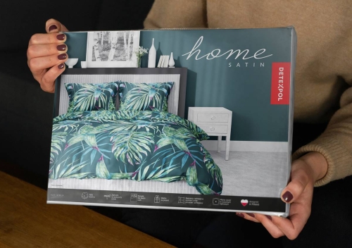 Pościel satyna bawełniana Home Satin 140x200 w liście