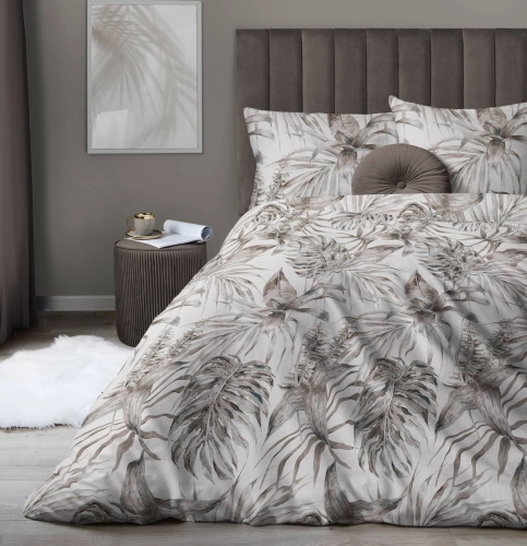 Pościel satyna bawełniana Home Satin 220x200 w liście