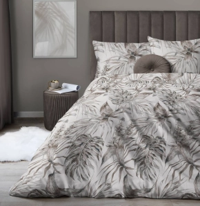 Pościel satyna bawełniana Home Satin 140x200 w liście 