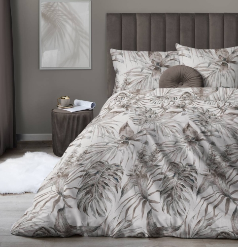 Pościel satyna bawełniana Home Satin 180x200 w liście