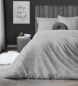 Pościel satyna bawełniana Home Satin 160x200 popielata