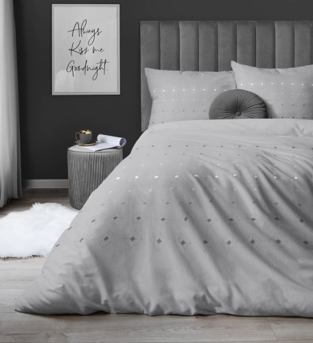 Pościel satyna bawełniana Home Satin 160x200 popielata