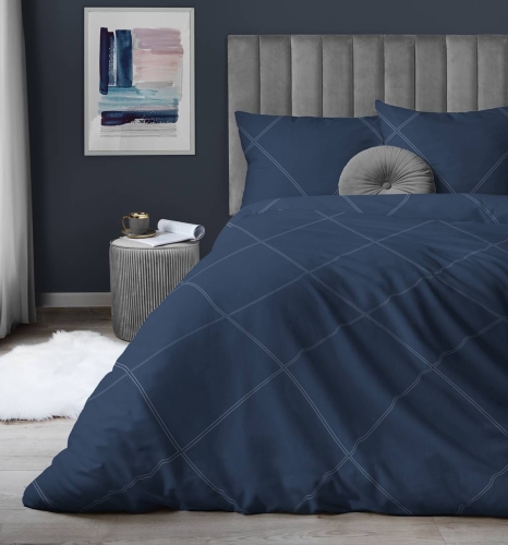 Pościel satyna bawełniana Home Satin 220x200 granatowa
