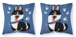 Poszewka dziecięca granatowa 40x40 Pies