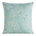 Poszewka dekoracyjna miętowa Flore 45x45 w kwiatuszki