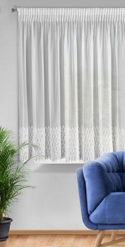 Firanka gotowa Amy 300x150 biała taśma