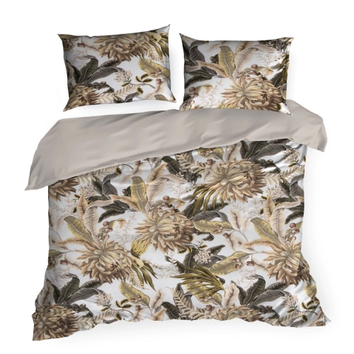 Komplet pościeli z bawełny satynowej 220x200 Spring Żołędzie