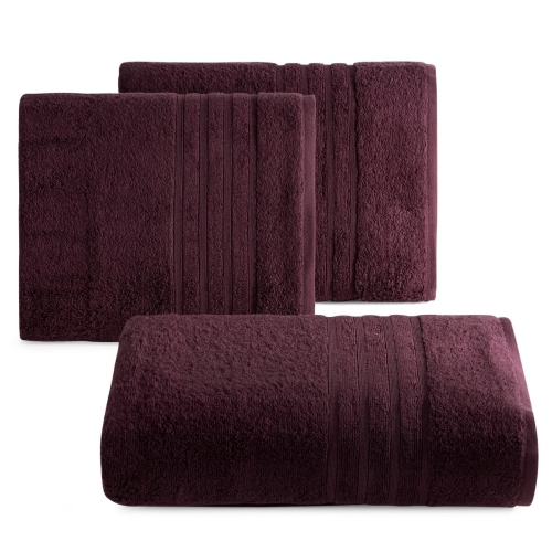 Ręcznik 50x90 Lavin bordowy z bawełny egipskiej