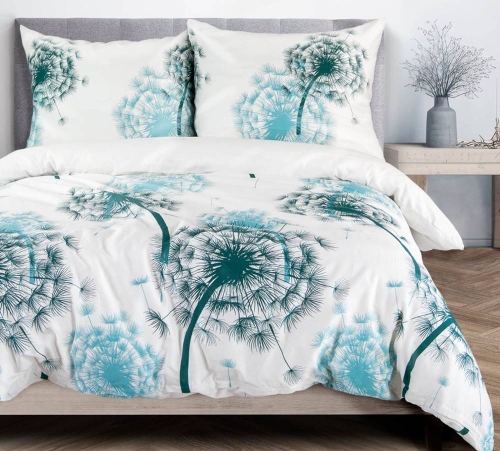 Komplet pościeli z bawełny satynowej 220x200 w dmuchawce