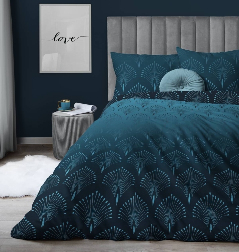Pościel satyna bawełniana Home Satin turkusowa 160x200 ombre