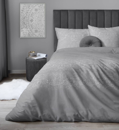 Pościel satyna bawełniana Home Satin 160x200 stalowo popielata