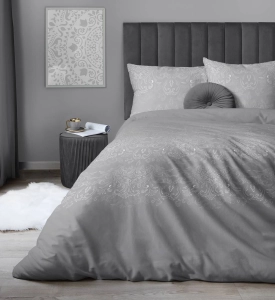 Pościel satyna bawełniana Home Satin 220x200 stalowo popielata