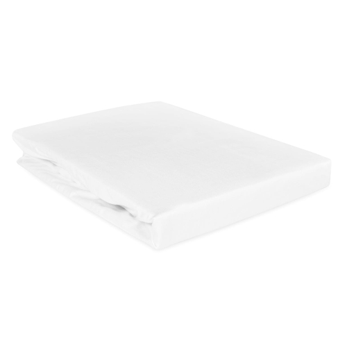 Prześcieradło 160x200 satynowe z gumką w kolorze białym