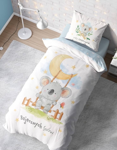 Pościel bawełniana dziecięca 140x200 Koala