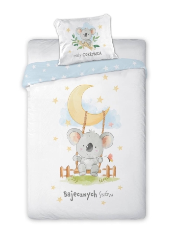 Pościel bawełniana dziecięca 160x200 Koala