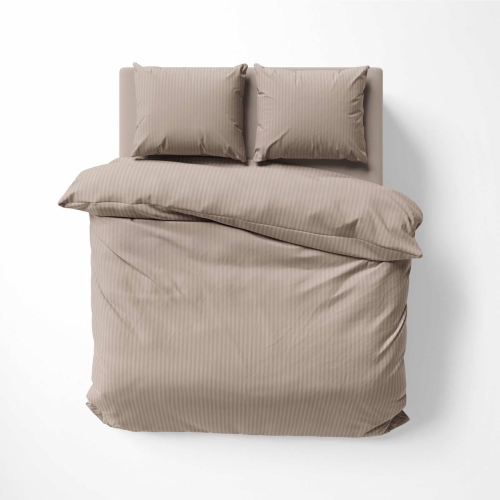 Pościel adamaszkowa Pure 220x200 szarobrązowa