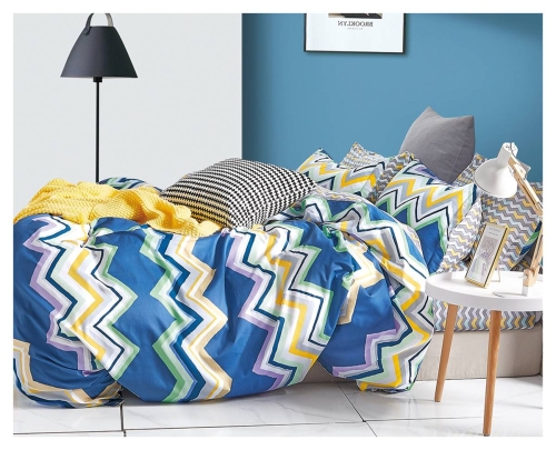Komplet pościeli dwustronnej 180x200 w zygzaki