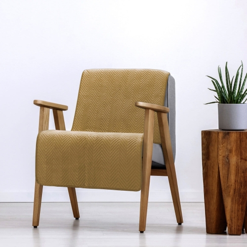 Narzuta na fotel Sofia 70x160 miodowa