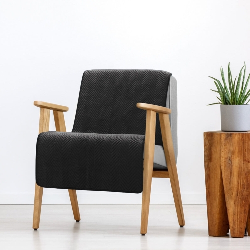 Narzuta na fotel Sofia 70x160 czarna