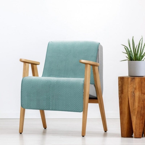 Narzuta na fotel Sofia 70x160 miętowa