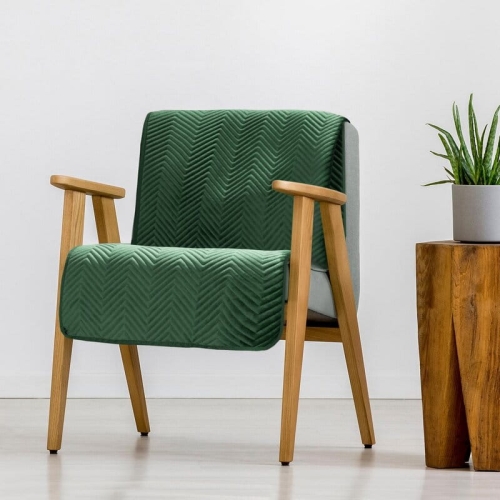 Narzuta na fotel Sofia 70x160 ciemno zielona
