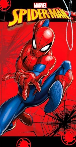 Ręcznik bawełniany dziecięcy licencyjny czerwony 70x140 Spider-Man