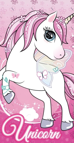 Ręcznik bawełniany dziecięcy licencyjny 70x140 Unicorn