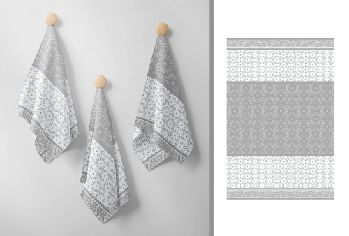 Ścierka żakardowa kuchenna szara 40x60 Carino