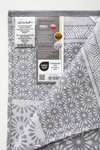Ścierka żakardowa kuchenna szara 40x60 Carino