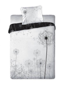 Pościel bawełniana czarno biała 140x200 w dmuchawce