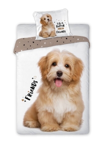 Pościel bawełniana dziecięca 160x200 Piesek Friends