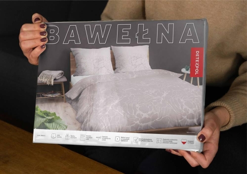 Pościel bawełniana 100% beżoworóżowa 220x200 w kwiaty