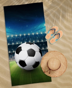 Ręcznik bawełniany dziecięcy plażowy 70x140 Piłka Nożna