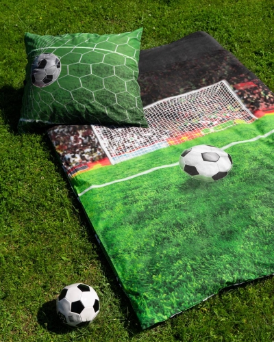Pościel bawełniana świecąca 160x200 Bramka Stadion Piłka