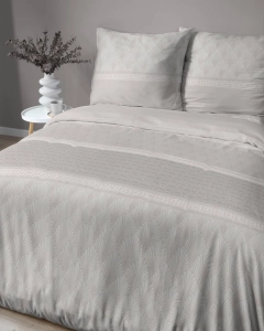 Pościel satyna bawełniana Home Satin beżowa 160x200 delikatny wzór 