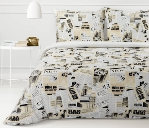 Komplet pościeli Sonia 100% bawełniana 140x200 gazeta