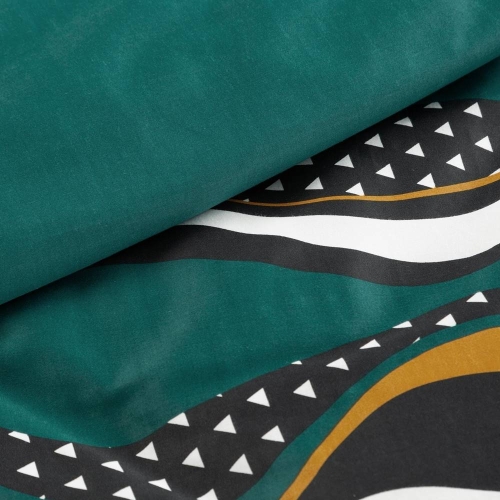 Komplet pościeli z bawełny satynowej w fale 220x200 Nika