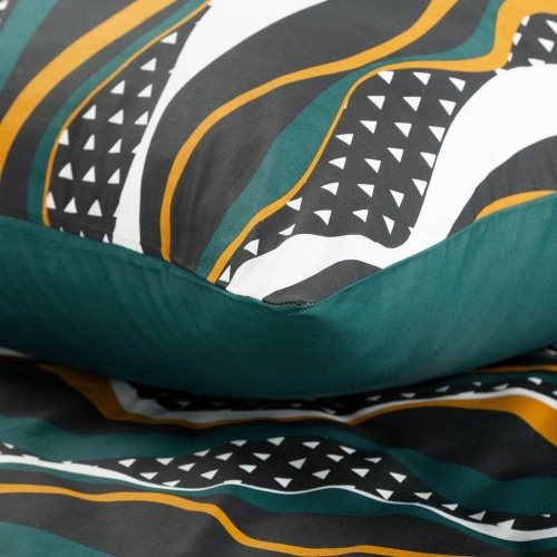 Komplet pościeli z bawełny satynowej w fale 220x200 Nika