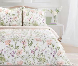 Komplet pościeli Sonia 100% bawełniana 160x200 w kolorowe kwiaty