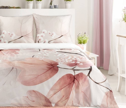 Ekskluzywna pościel z makosatyny Flores 160x200 Premium