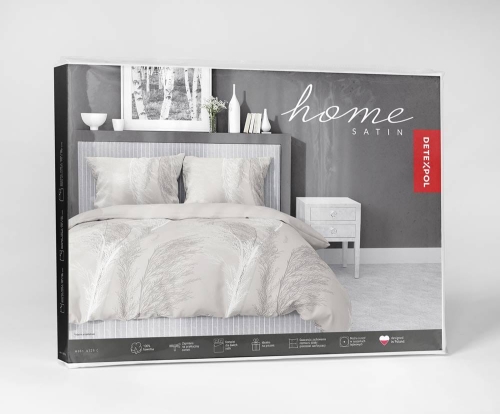 Pościel satyna bawełniana Home Satin beżowa 160x200 trawa pampasowa