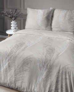 Pościel satyna bawełniana Home Satin beżowa 220x200 trawa pampasowa