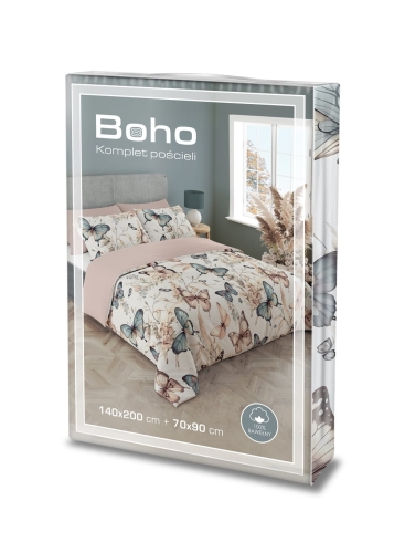 Pościel bawełniana Boho 140x200 w motyle