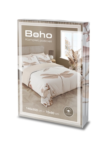 Pościel bawełniana Boho 140x200 w ważki