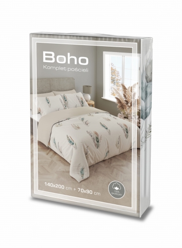 Pościel bawełniana Boho 140x200 w pióra