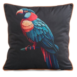 Poszewka dekoracyjna velvet 45x45 Papuga