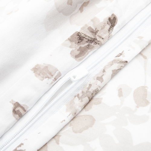 Pościel z bawełny satynowej Satynlove 220x200 w beżowe kwiaty