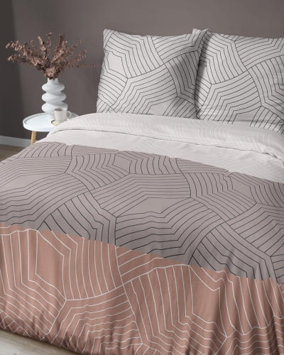 Pościel satyna bawełniana Home Satin 220x200 w odcieniach brązu
