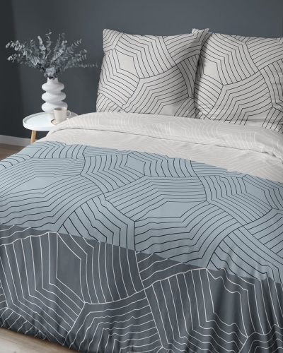 Pościel satyna bawełniana Home Satin 160x200 w odcieniach niebieskiego